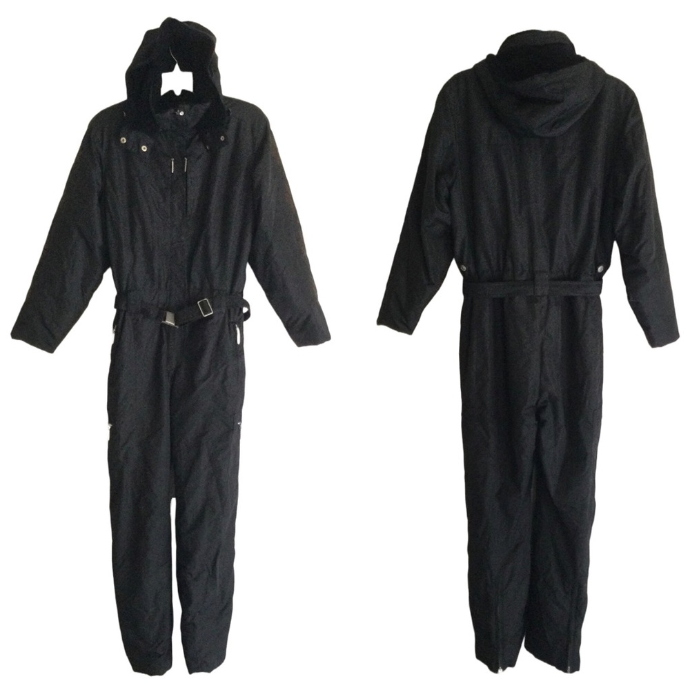 FERA Women’s Insulated One Piece Hooded Snowsuit Black Sz 10